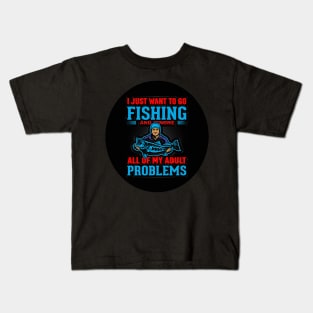 Black Panther Art - Fishing Tagline 3 Kids T-Shirt